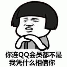 你连QQ会员都不是我凭什么相信你《你连QQ会员都不是我凭什么相信你》的搞笑卡通人物表情包表情包图片gif动图-