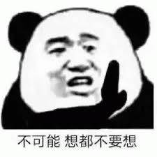 不可能想都不要想熊猫头表情严肃摆手，配文“不可能想都不要想”超霸气表情包图片gif动图- 求表情网,斗图从此不求人!